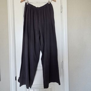 Aerie Charcoal Gray Soft Wide Leg Pants Large